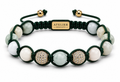 Atelier armbånd- grøn og hvid