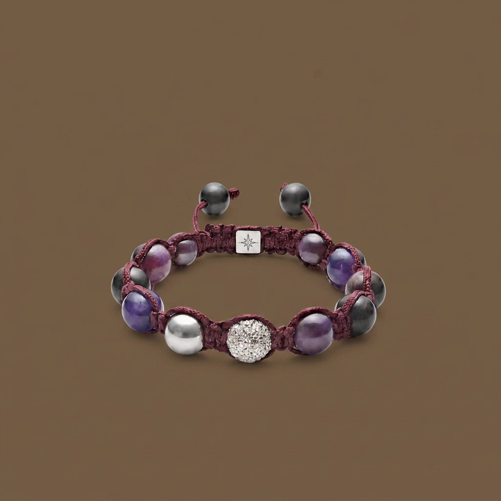 Atelier bracelet-10mm bordeaux ￼