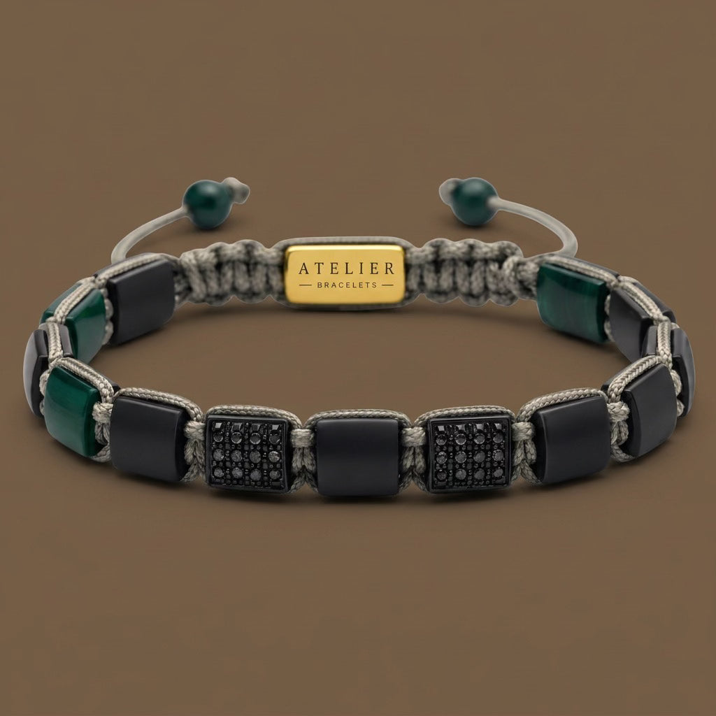 Atelier armbånd- grøn og sort